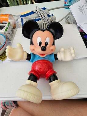 Vintage Mickey Mouse Blue Shirt Red Shorts Figure